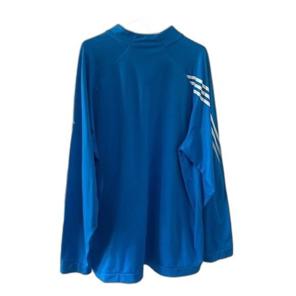 Men's Adidas 1/4 Zip Blue Track Pullover Size XXL - Picture 4 of 5